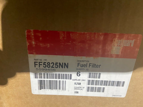 (6) Fleetguard FF5825NN NanoNet Fuel Filter Cummins 2017 X15 FF5686 FF5776-Mega Mart Warehouse-Ultimate Unclaimed Freight Buyer and Seller Specialists