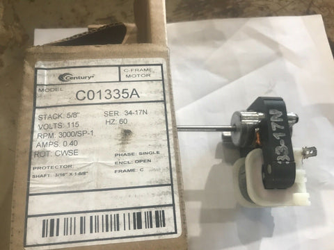 Century C-Frame Evaporative Fan Motor .40 amps 3000 RPM 120V C01335A CW rotat-Mega Mart Warehouse-Ultimate Unclaimed Freight Buyer and Seller Specialists