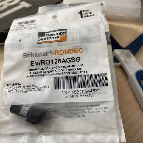 (6)SCHULTER Bright Black Anodized Aluminum EV/RO125AGSG