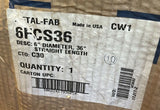 NEW Metal-Fab Corr/Guard 6" D 36" Straight Pipe (304SS) - 6FCS36 WITH CLAMP