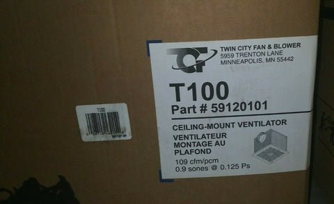 (1) NEW Twin City Fan & Blower Ceiling Mount Ventilator 59120101 T100-Mega Mart Warehouse-Ultimate Unclaimed Freight Buyer and Seller Specialists