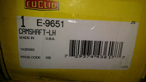 Camshaft E-9651 in Brake:Air - BY EUCLID-Mega Mart Warehouse-Ultimate Unclaimed Freight Buyer and Seller Specialists