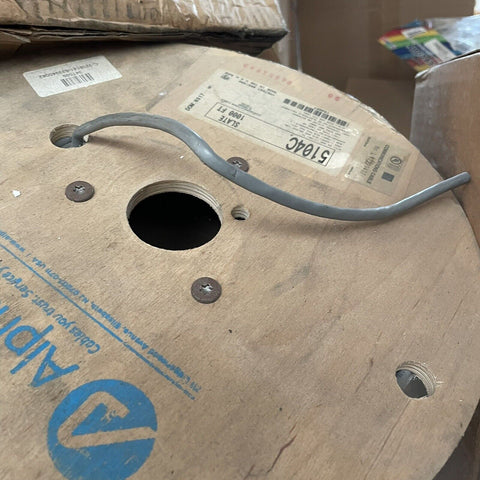 NEW ALPHA WIRE 5104C 1000 FEET SLATE