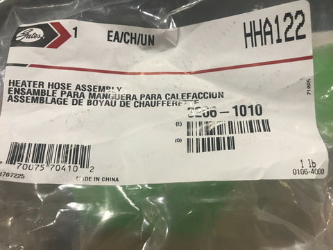 GENUINE GATES HHA122 HVAC Heater Hose Assembly 626-301-Mega Mart Warehouse-Ultimate Unclaimed Freight Buyer and Seller Specialists