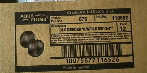 BRAND NEW Aqua Plumb Deluxe Hose Mender Green/Black 5/8"-3/4" 676 (2CASE OF 12 )