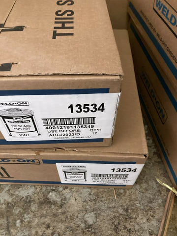 IPS WELD-ON 778, 1 QUART, BLACK FOR ABS (12-1 QUART / PER CASE)-Mega Mart Warehouse-Ultimate Unclaimed Freight Buyer and Seller Specialists
