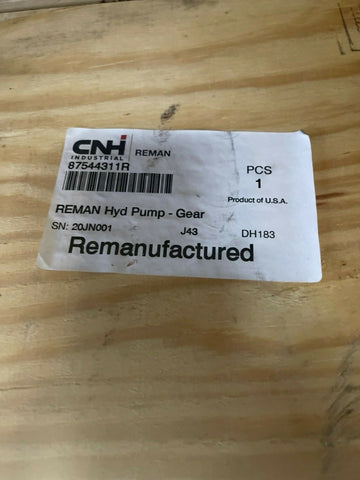 NEW CASE IH CASE NEW HOLLAND PART # 87544311R  REMAN HYDRAULIC  PUMP