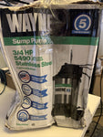 NEW Wayne CDU980E Sump Pump, 3/4 HP 5490 GPH ,Stainless Steel, Cast Iron Bottom