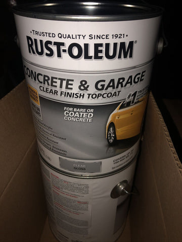 2 CANS Rust-Oleum 320202 Concrete & Garage Floor Paint Topcoat CLEAR FINISH GAL-Mega Mart Warehouse-Ultimate Unclaimed Freight Buyer and Seller Specialists