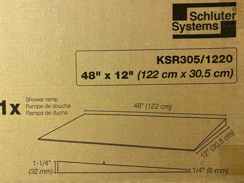 NEW Schluter KERDI-SHOWER-R - Shower Ramp - 48" L x 12" W-Mega Mart Warehouse-Ultimate Unclaimed Freight Buyer and Seller Specialists