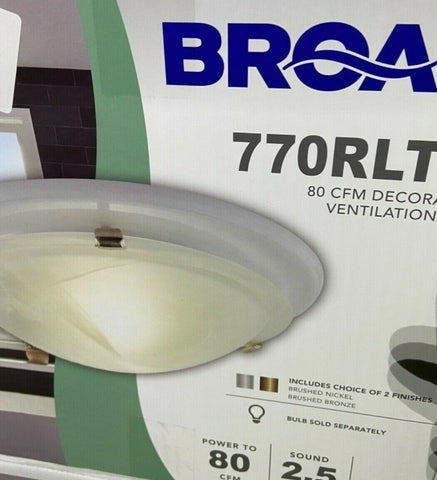 NEW Broan-Nutone Broan Decorative Bath Exhaust Fan 770RLTK-Mega Mart Warehouse-Ultimate Unclaimed Freight Buyer and Seller Specialists