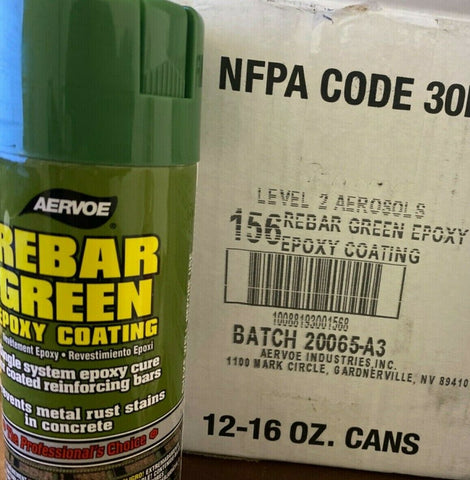 12 Aervoe 156 16-Oz Green Rebar High-Performance Single System Epoxy Coating-Mega Mart Warehouse-Ultimate Unclaimed Freight Buyer and Seller Specialists