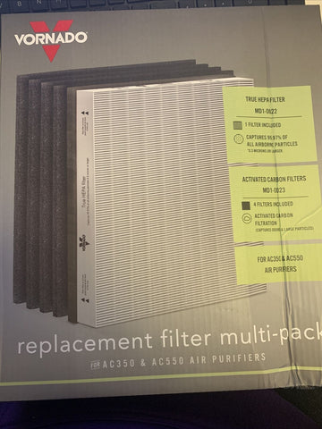 NEW Vorando MD1-0022 True Hepa Filter Replacements for AC350 & AC550 (3 PC CASE)