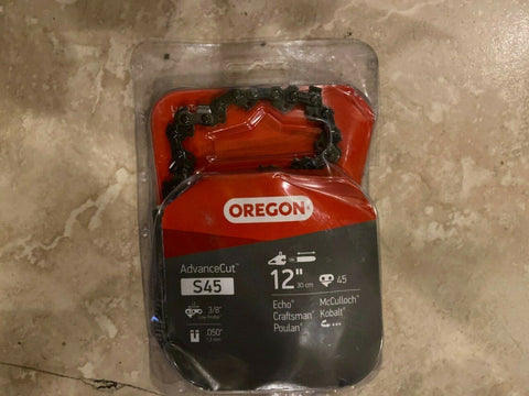 NEW OREGON S45 Saw Chain, 12 In., .050 In., 3/8 In. Pitch-Mega Mart Warehouse-Ultimate Unclaimed Freight Buyer and Seller Specialists