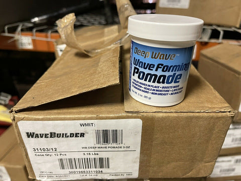 (CASE OF 12) Wave Builder Deep Wave Forming Pomade 3oz ***FREE SHIPPING***