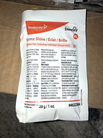 DIVERSEY CARE SEALED AIR SUMA SHINE PORTION PAK 100 CASE-Mega Mart Warehouse-Ultimate Unclaimed Freight Buyer and Seller Specialists