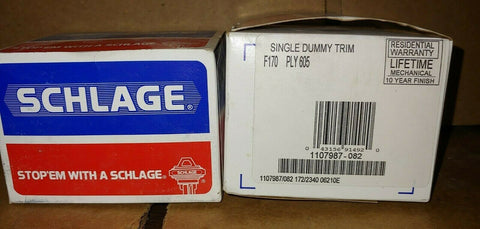 SCHLAGE SINGLE DUMMY TRIM F170 PLY 605-Mega Mart Warehouse-Ultimate Unclaimed Freight Buyer and Seller Specialists