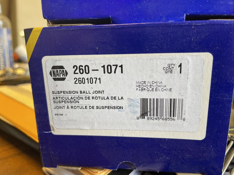 GENUINE NAPA Suspension Ball Joint for 02-82002 0282002E 10098 10203 1203K-Mega Mart Warehouse