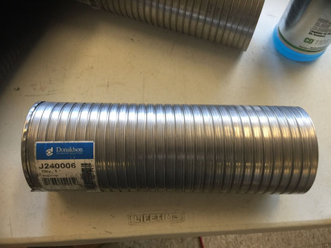 Donaldson J240006 FLEX TUBE, 4 IN ID X 12 IN STAINLESS Engine Exhaust Tube-Mega Mart Warehouse-Ultimate Unclaimed Freight Buyer and Seller Specialists