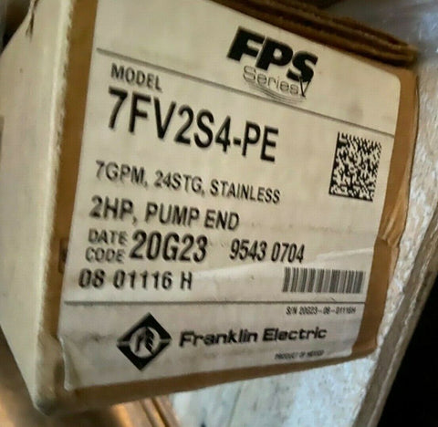 NEW Franklin Electric 7FV2S4-PE Series V Submersible Pump End Only 7 GPM 2.0 HP-Mega Mart Warehouse-Ultimate Unclaimed Freight Buyer and Seller Specialists