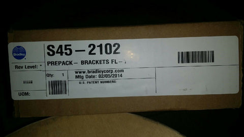 Bradley S45-2102 Prepack- Brackets FL-1 washroom brackets, Free shipping-Mega Mart Warehouse-Ultimate Unclaimed Freight Buyer and Seller Specialists