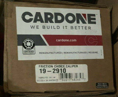 NEW Cardone 19-2910 Remanufactured Friction Choice Caliper