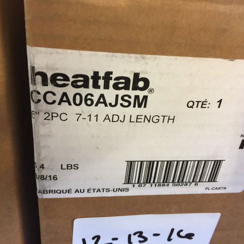 Heat-Fab CCA06AJSM Stainless Steel 6" Saf-T Vent CI+ 7"-11" Two Piece Adjustable-Mega Mart Warehouse-Ultimate Unclaimed Freight Buyer and Seller Specialists