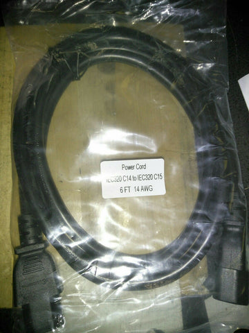 NEW IEC320 Power Cord, C14 to C15 - 6 ft, 15A/250V, 14 AWG-Mega Mart Warehouse-Ultimate Unclaimed Freight Buyer and Seller Specialists