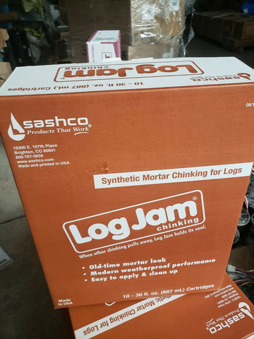 Sashco Log Jam Chinking Builder Caulking Mortor White (10-30oz Tubes/Case)-Mega Mart Warehouse-Ultimate Unclaimed Freight Buyer and Seller Specialists