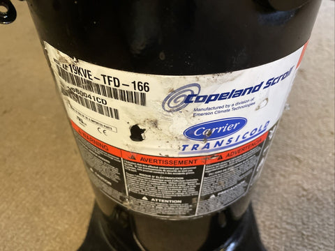 NEW CARRIER TRANSICOLD COMPRESSOR ZF19KVE-TFD-166 3 PH LOW TMP