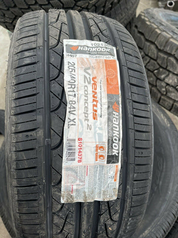 (1) NEW HANKOOK Ventus V2 concept2 (H457) P205/40R17 84V XL **FREE SHIPPING**