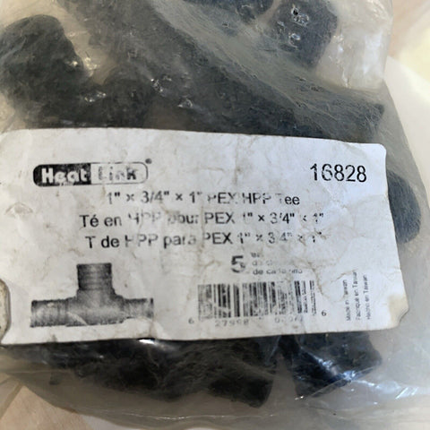(5) HEAT LINK 1''X3/4''X1'' PEX HPP TEE 16828