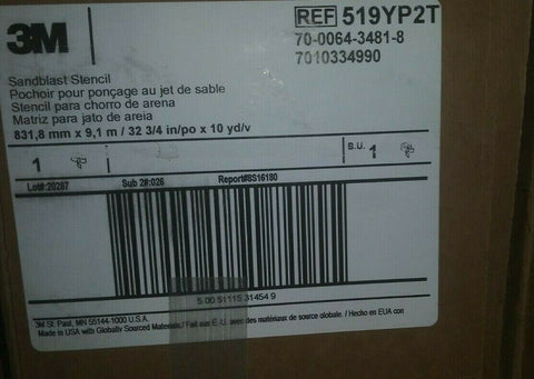 (1) NEW 3M Sandblast Stencil Products Premium Tan, 25 in x 10 yd. 519YP2T-Mega Mart Warehouse