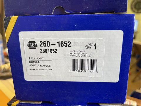 GENUINE NAPA Suspension Ball Joint Front Right Lower 260-1652-Mega Mart Warehouse