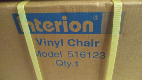 (1) NEW Interion Armless Vinyl Chair 516123-Mega Mart Warehouse