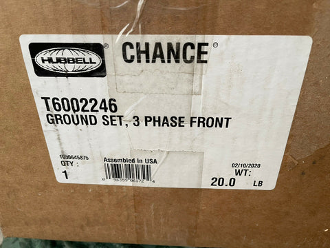 HUBBELL Ground Set Cluster 2/0 Clear 3 x 6' Ball-Socket Clamps & Ball-Studs