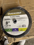 (6 PC LOT) YARDWORKS UNIVERSAL 8” 1-3/4” W PLASTIC WHEEL