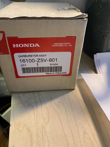 BRAND NEW  GENUINE CARBURETOR ASSY.   16100-Z5V-801 Honda Engines