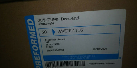 (1 BOX OF 50) PREFORMED GUY-GRIP Dead End, 26 in. AWDE-4116-Mega Mart Warehouse