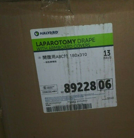 (1 CASE OF 13) HALYARD HEALTH LAPAROTOMY SURGICAL DRAPES 100"X72"X124" 89228-Mega Mart Warehouse-Ultimate Unclaimed Freight Buyer and Seller Specialists