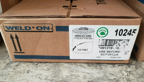 Weld*On 10245, 773, 1/2 Pint, Black For Abs, Low Voc (CASE OF 12)-Mega Mart Warehouse-Ultimate Unclaimed Freight Buyer and Seller Specialists