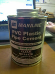 NEW Mainline PVC Plastic Pipe Cement ML11170 (Color: Clear) Qty: 1 Case Of 12-Mega Mart Warehouse-Ultimate Unclaimed Freight Buyer and Seller Specialists