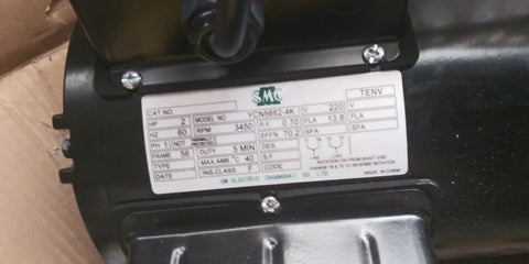 (1) SMC ELECTRIC MOTOR With Hydraulic Pump and Reservoir YCN5662-4K-Mega Mart Warehouse-Ultimate Unclaimed Freight Buyer and Seller Specialists