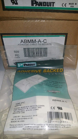 Panduit - Abmm-A-C Cable Tie Mount 4Way 19.05Mm Abs, Wht, Pk 100 FREE SHIPPING-Mega Mart Warehouse-Ultimate Unclaimed Freight Buyer and Seller Specialists