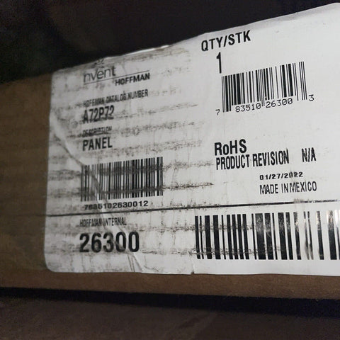 Nuevo Nvent / Hoffman (1) A84PM78,(2) A72P72,(1) A72P72G Aislante Interno Panel