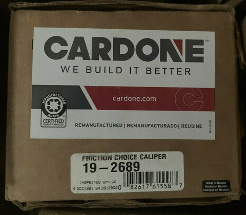 NEW Cardone 19-2689 Remanufactured Friction Choice Caliper