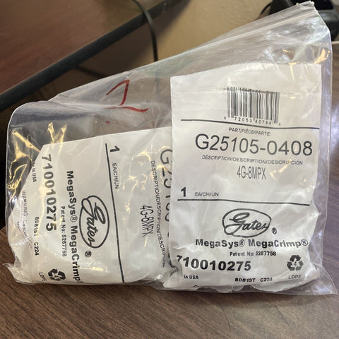 (2) Gates 4G-8MPX - G25105-0408 Hydraulic Hose Fitting
