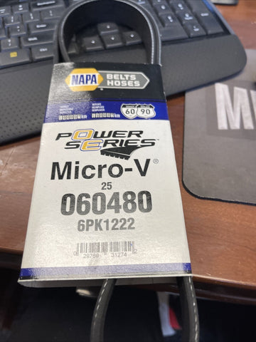 GENUINE NAPA Gates K060480 Serpentine Belt-Premium Gates Micro-V Belt 6PK1222