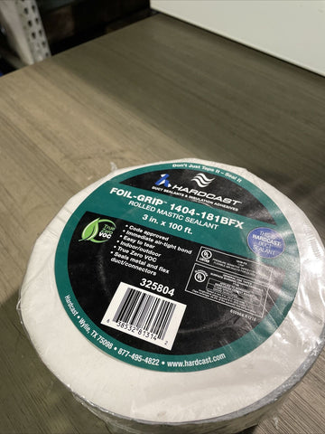 BRAND NEW  Hardcast Foil-Grip 1404-181BFX 3 in. x 100 ft. 325804 ROLLED SEALANT