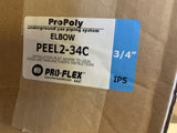 Pro-Flex Pro-Poly 3/4" SDR 11 Elbow Fitting, PEEL2-34C (6 PC LOT)